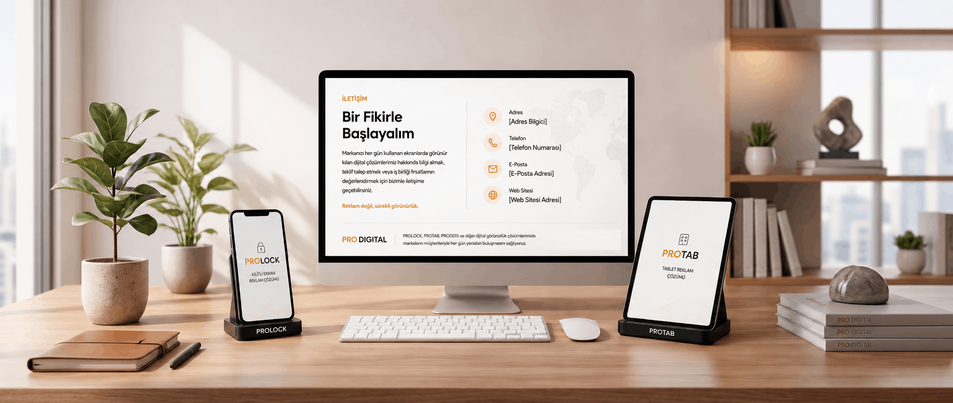 Pro Desk İletişim Mockup